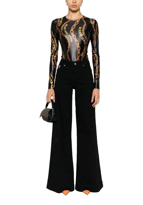 Flared jeans with decorations VERSACE JEANS COUTURE | Trousers | 77HAB506 CDW00909